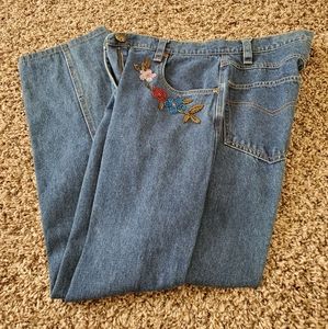 Carole Little Sport, Jewel Floral Beaded Jeans